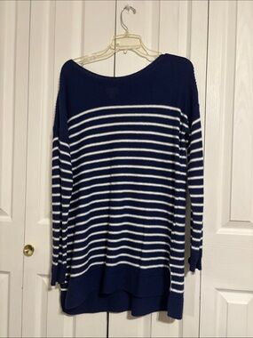 Navy and White Striped Women’s Sweater tunic